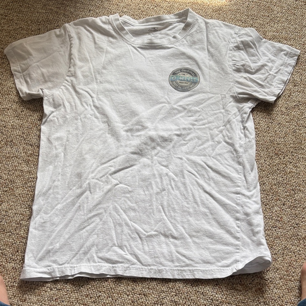 O'Neill White Short-Sleeve Graphic Crew Tee
